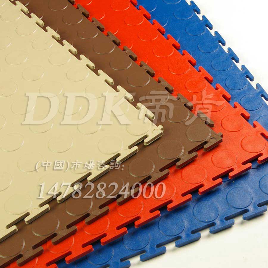 快裝地板50*50*7mm銅錢(qián)紋防滑 卡扣拼裝工業(yè)用PVC地膠板鎖扣安裝，塑料拼裝地板,拼裝地板,拼裝地膠